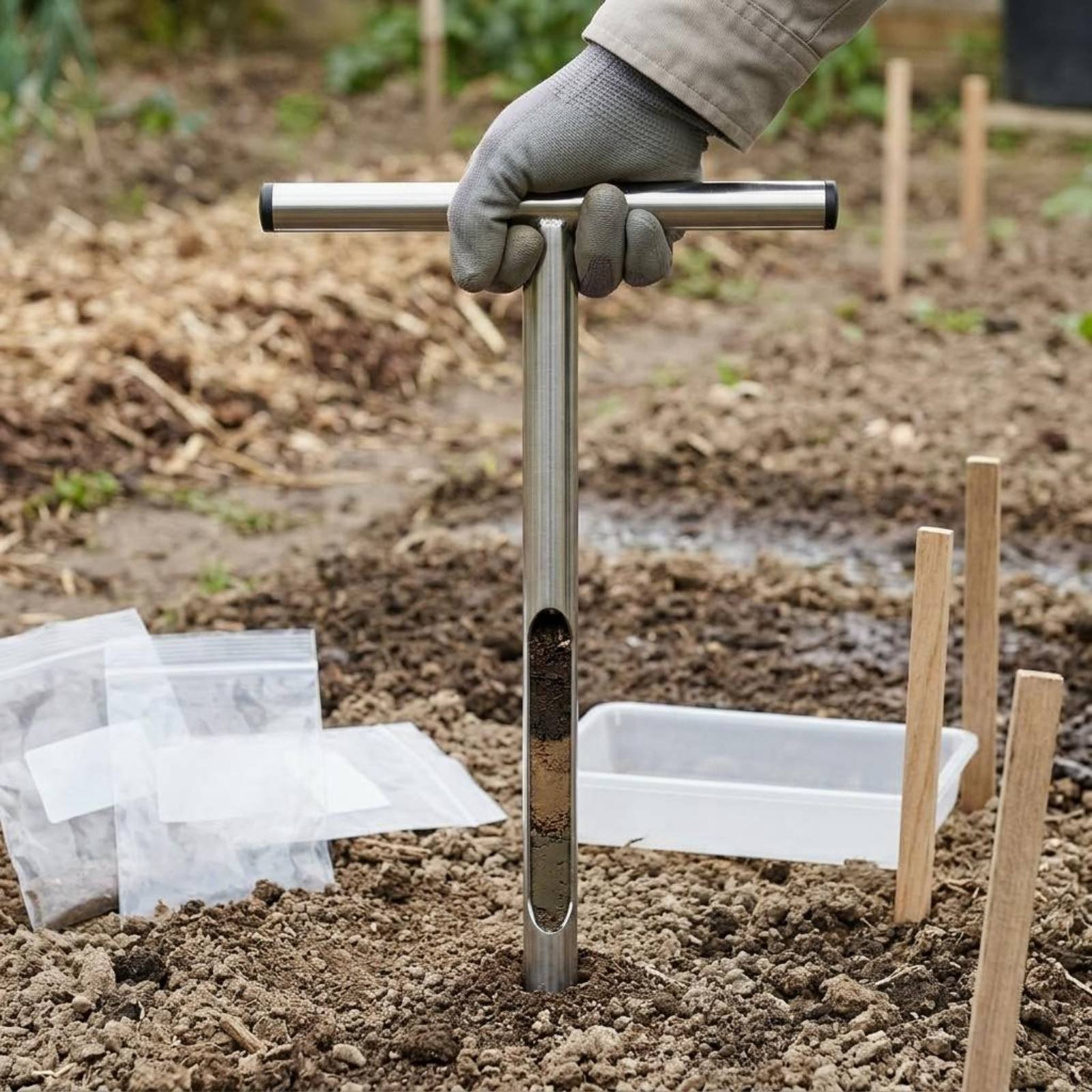 Gardening Tools Heavy Duty - 스테인레스 스틸 토양 샘플러 사용하기 쉬운