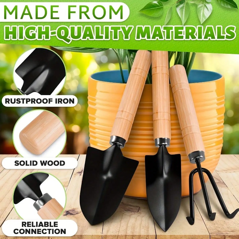 Gardening Tools Shovel - 3PC/1Set 미니 원예 도구 세트 손잡이가