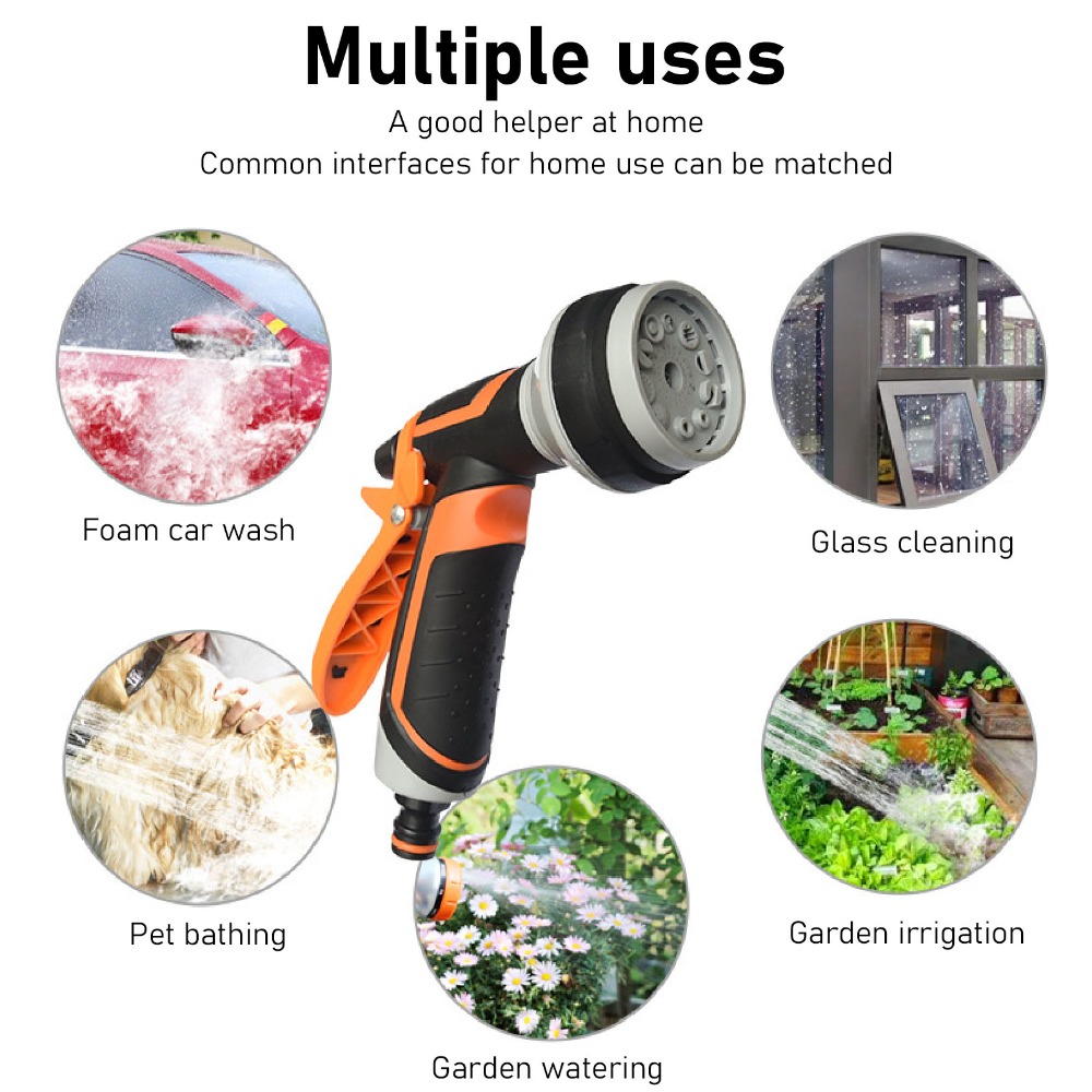 ABS, 고무 정원 호스 노즐 검정색 및 주황색 조절  - Gardena Hose Comfort 리뷰 및 가격
