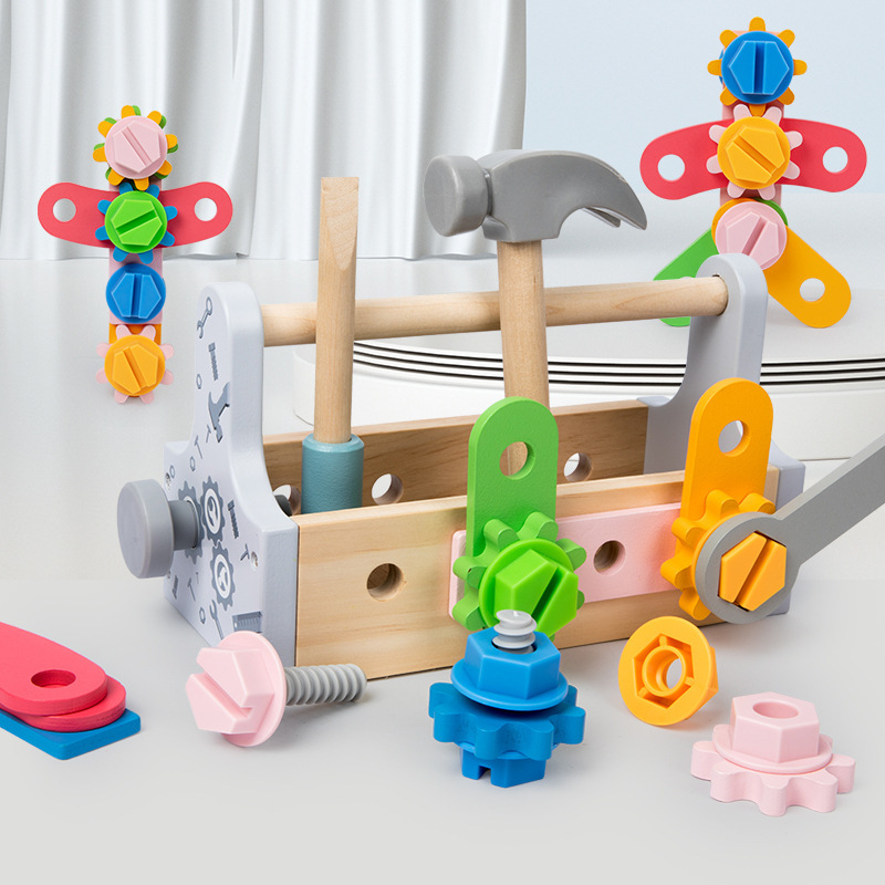 어린이 도구 상자 나무 장난감 놀이 세트, 너트 분해  - Gardening Tools 5 Year Old 리뷰 및 가격